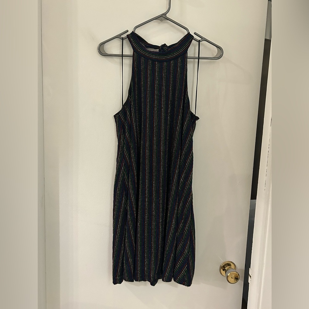 Simons Multicolor Striped Backless Dress